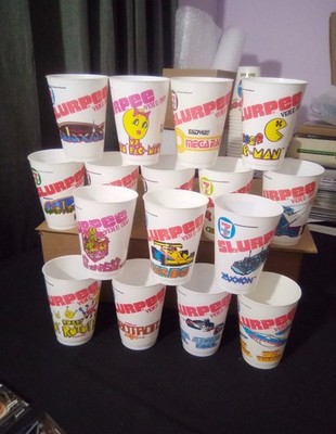 7-11 7 Eleven Arcade Video Game Slurpee Cups PREMIER COMPLETE SET