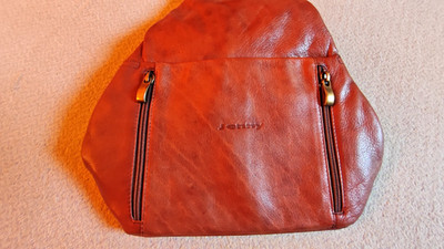 Lederrucksack Vintage Jenny,vera pelle, Made in Italien 