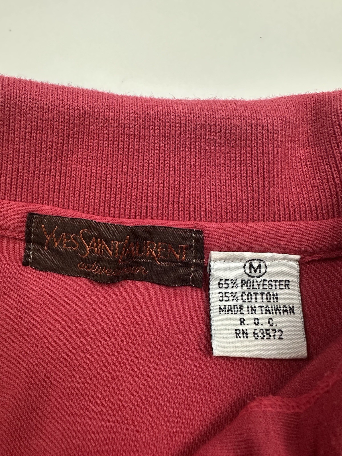 Polo vintage YSL Yves Saint Laurent bambino ragazzo taglia media rossa
