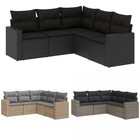 Gartenmöbel Sofa Garnitur Kissen Lounge Set Gartengarnitur Poly Rattan 6 Farbe