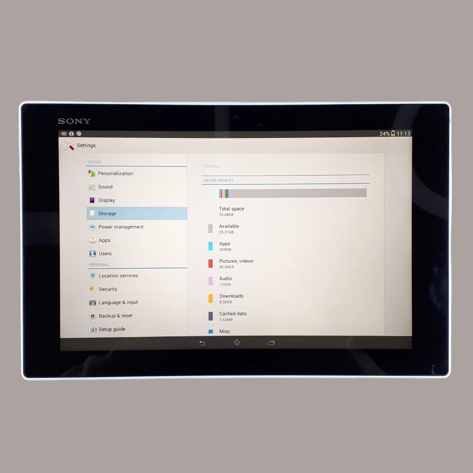 Sony Xperia Tablet Z SGP-312 32 GB 2 GB RAM White Wi-Fi Only E6466 - Image 3 of 4
