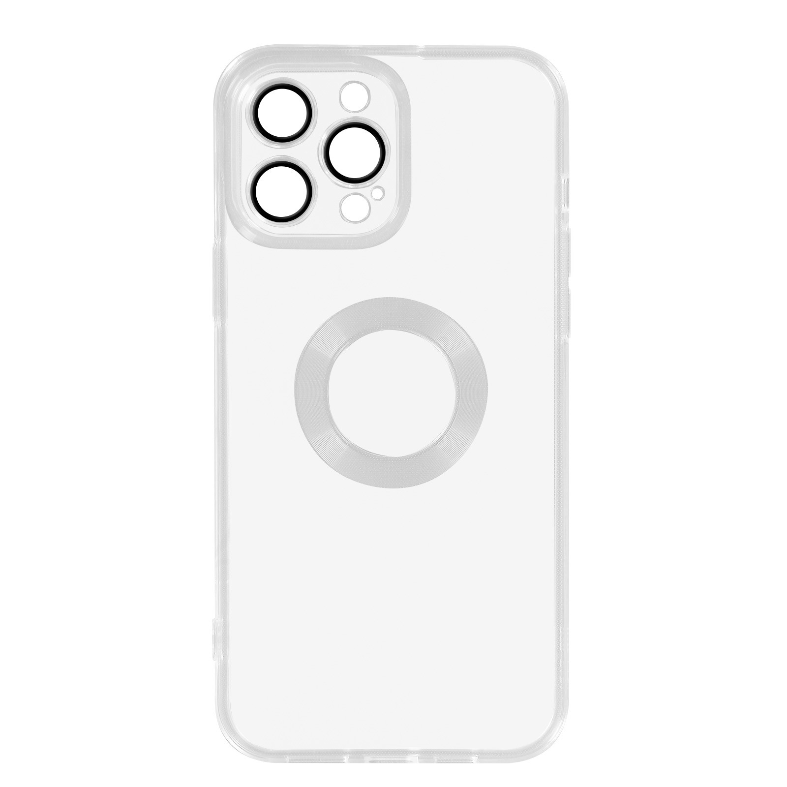 Coque silicone transparente iPhone 14 Pro protection silicone souple chrome