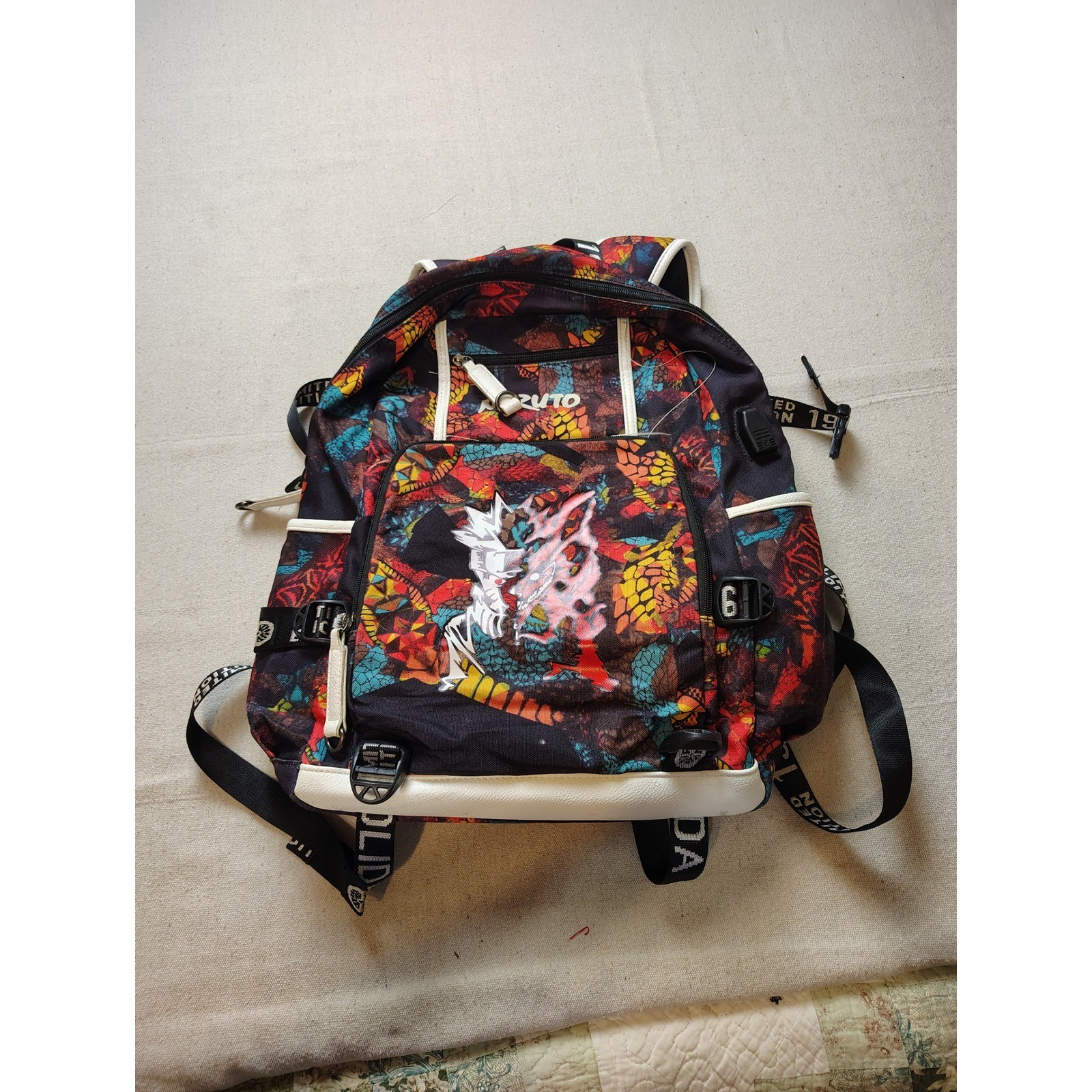 Multi Color Graphic Print Laptop Bag