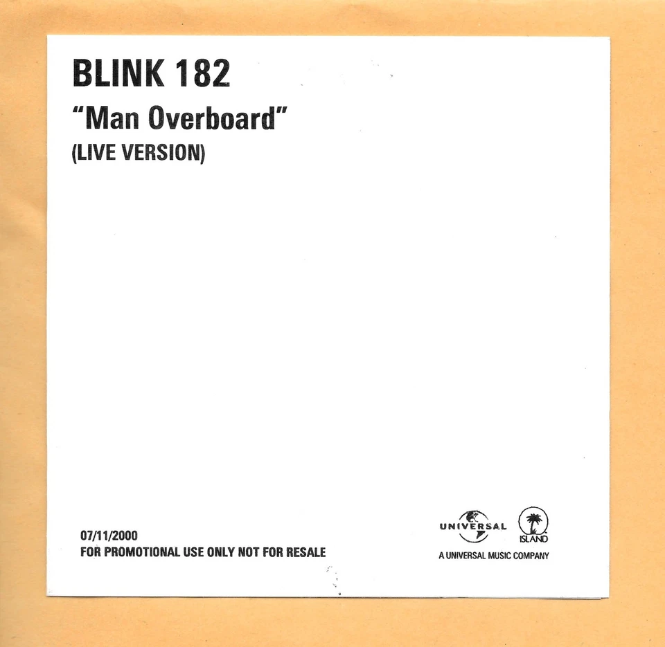Blink-182 – Man Overboard (live version) Very Rare CD ‎ - Image 2 of 4