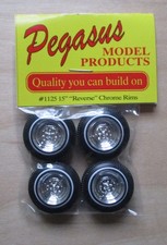 15" Reverse Chrome Rims 1:24 1:25 Pegasus 1125 Model Accessory