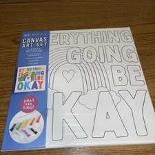 New Art 101 Gallery Canvas Art Set - Everything Is Going to Be Okay sealed 24034