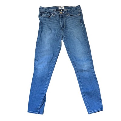 Paige Womens Hoxton Ankle High Rise Skinny Jeans 29 Blue Denim Stretch See Descr