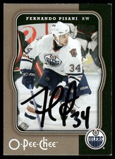 2007-08 O-Pee-Chee Fernando Pisani Auto Edmonton Oilers #198