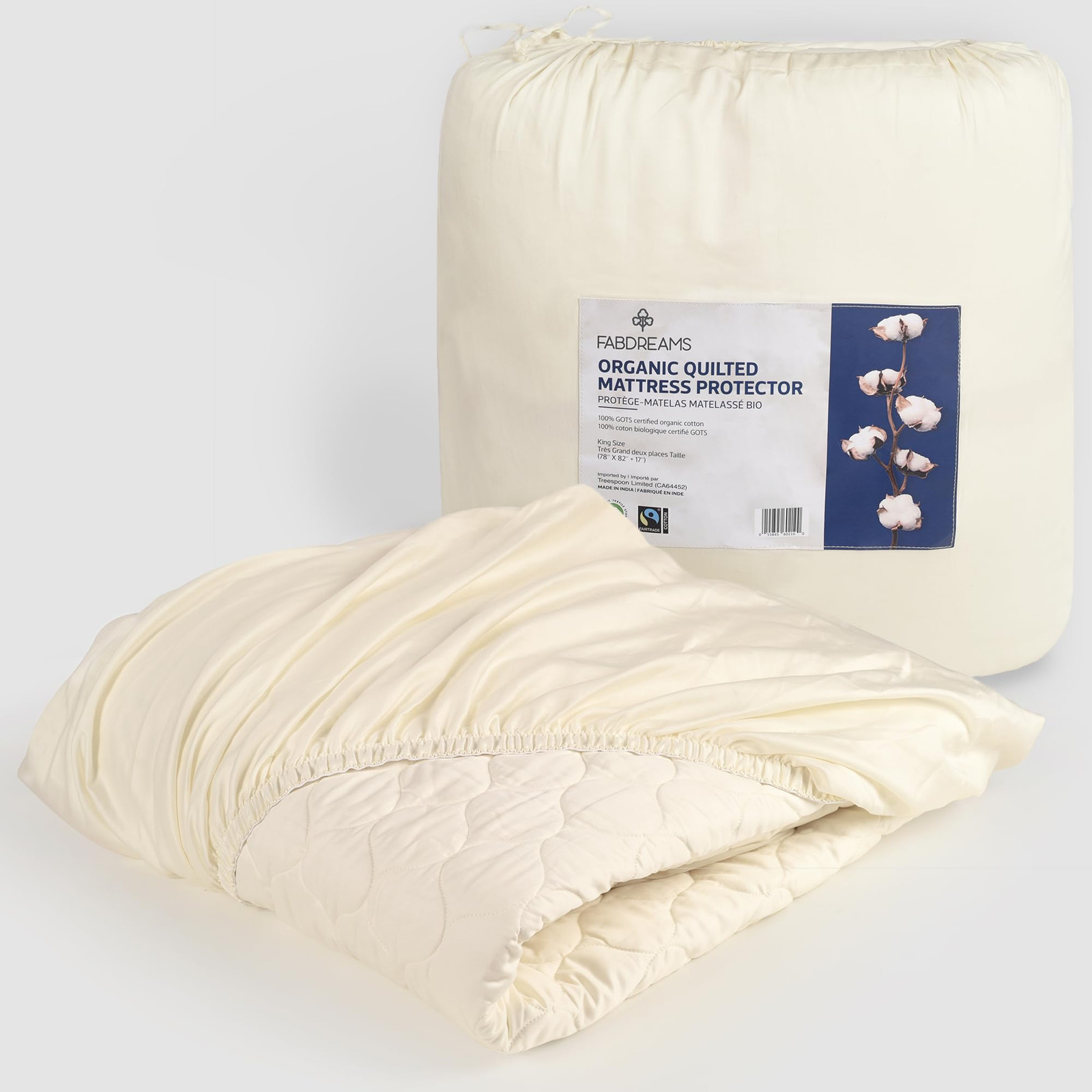 Organic Quilted Twin Mattress Protector – Soft, Breathable & Waterproof