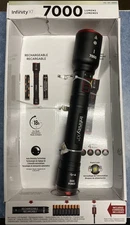 NEW Infinity X1 7000L Dual Power Rechargeable Flashlight | 7000 Lumens