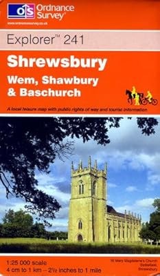 Shrewsbury ( 1:25,000 Explorer Maps, sheet 241)), Ordnance Survey, Used; Good Bo