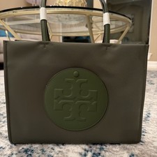 Tory Burch Ella Small Tote Olive Green color