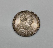 Silver 1787 British King George III Sixpence Coin Superb