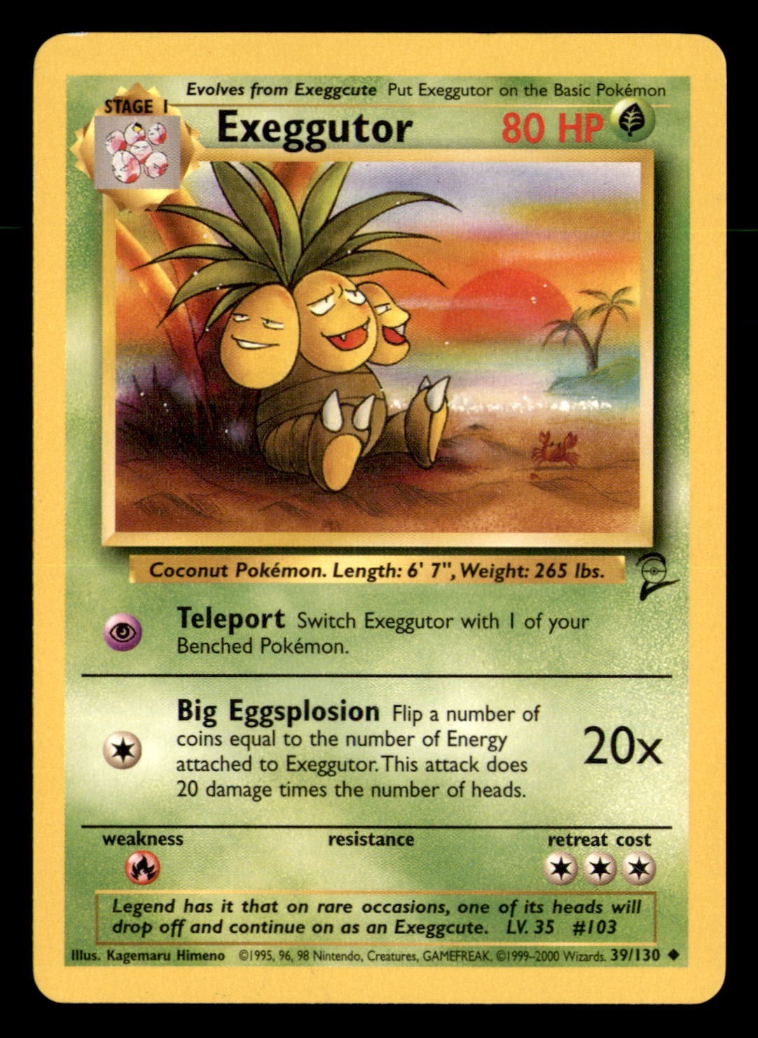 Pokémon TCG Pokémon Exeggutor Exeggutor Uncommon Regular 39/130