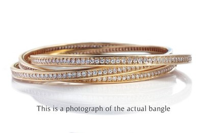 Cartier Vintage Trinity Diamant 18k Gold Armband