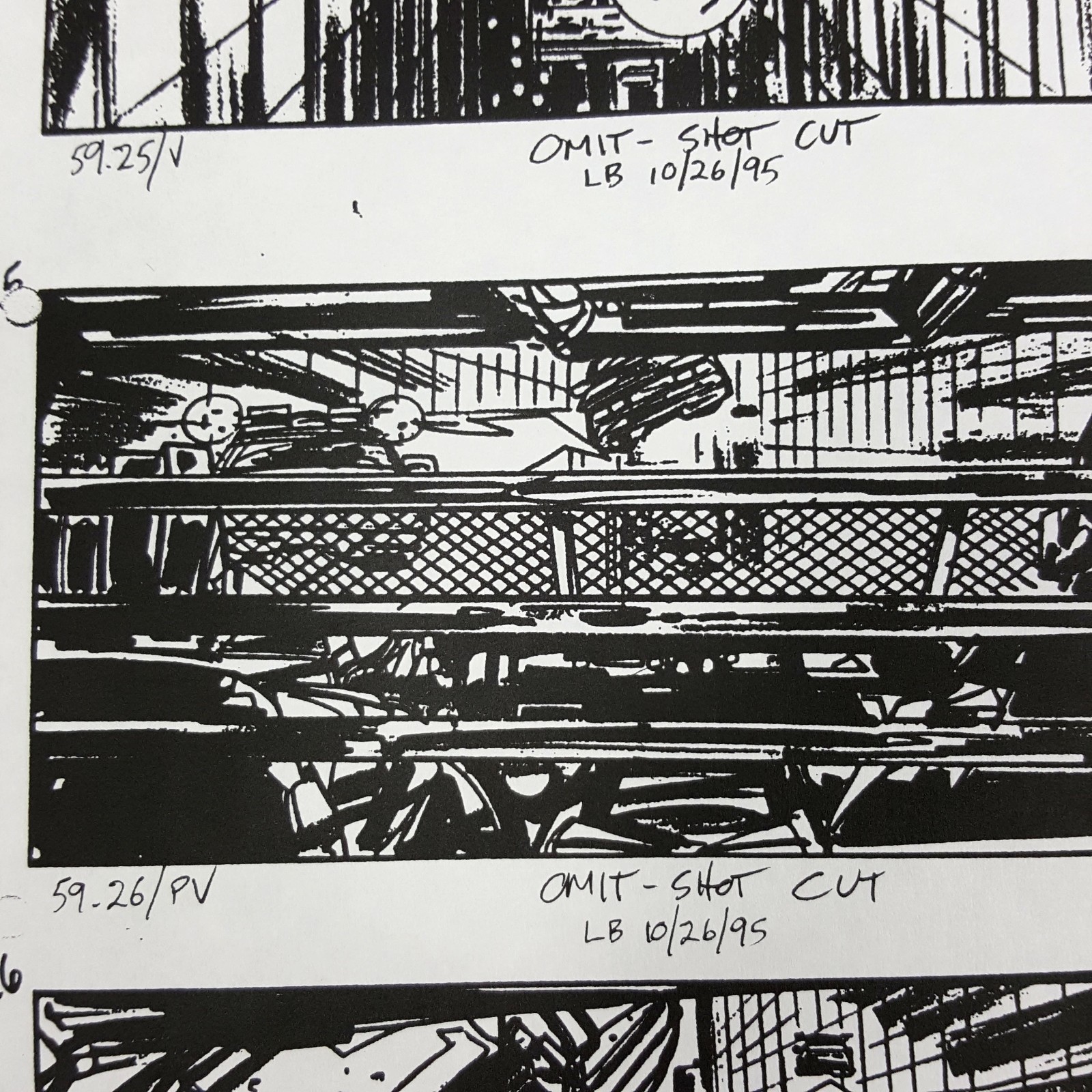 Image 10 of The Fifth Element - Production Used Storyboard, Cab Chase 124-126 , COA
