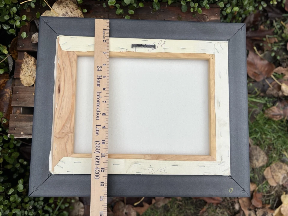 Impresión artística de caballo salvaje enmarcada decoración de pared sello de lienzo occidental rústico 14x16,75 Foto 2 de 4