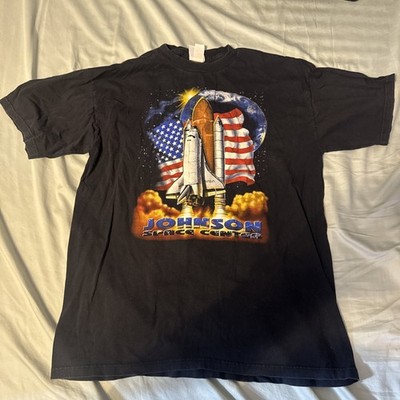 Vintage Johnson Space Center T-Shirt Size XL Shuttle Made in USA VTG 90s
