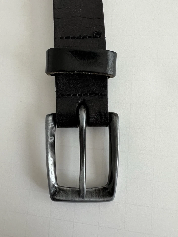 Cinturón Zara 100% Cuero Hombre -Negro-Talla 90/34 Foto 2 de 4