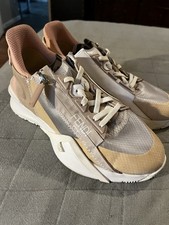 Fendi PinkWhite Suede and Leather Flow Low To...