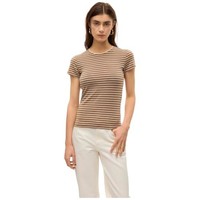 Damen T-Shirt Vero Moda Vmines Fiona O-Neck, GrößE M, Farbe Otter, Baumwolle