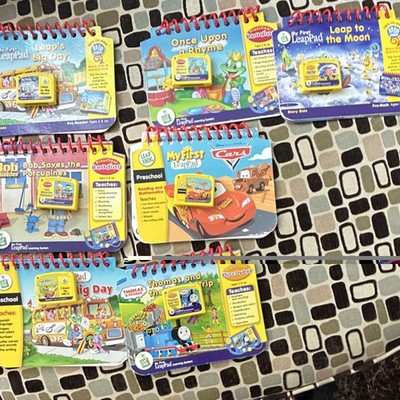 7 LeapFrog My First LeapPad Learning System  Cartridges & Books Cars Bob Thomas 