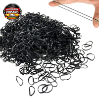 Mini Haargummis FüR Kinder Und ZöPfe - Elastische HaarbäNder Schwarz 1100 StüCk