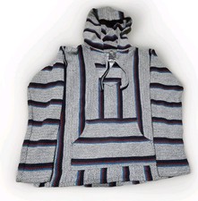 ORIGINAL SENOR LOPEZ Mexican Baja Skater Hoodie - Men's Multi Striped NEW Sz L