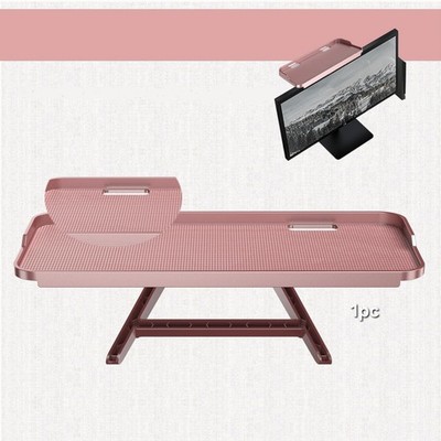 TV Top Screen Regal verstellbar Rack Monitor ohne Bohren Aufbewahrung Halterung Ständer, rosa