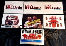 Chicago Bulls - Sun-Time Tribune Newspaper Poster Set - RARE Michael Jordan era