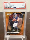 2024 Panini Prizm Caleb Williams Rookie Orange Lazer Prizm #301 PSA 9 Mint