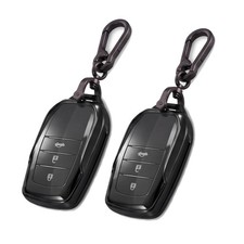 For Toyota Key fob Cover, 2PCS TPU Transparent Black Key fob Case for Toyota ...