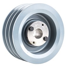 Cast Iron 6" Inch 3 Groove Pulley Belt B Section 5L with 1 Inch Sheave Bushing