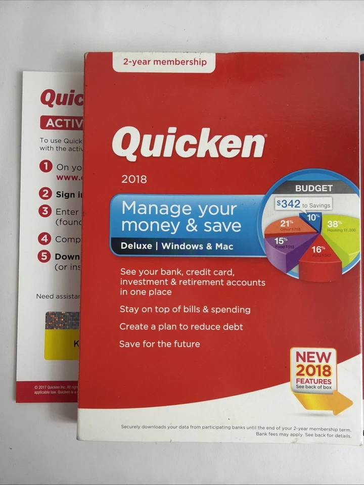 Quicken Organize Your Money 2018 Starter Version Windows Mac + Product Key Code - Image 2 of 4