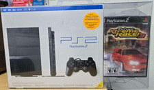 NEW Sony Playstation 2 PS2 Slim Black Console SCPH-75001 CB / 97037 Bundle Set