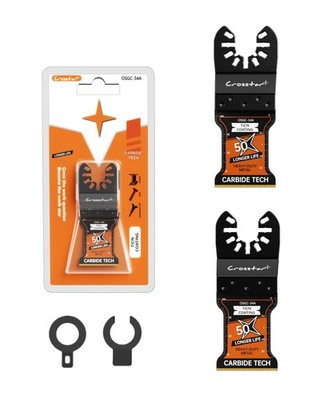 Crosstar Carbide Oscillating Saw Blades with TiCN 2Pcs TiCN, Black,orange