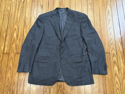 Canali Sports Coat Mens Paramontura Size 54 44R Houndstooth Vented 100% Wool