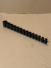 CAT /Snap-On USA 3/8 Drive 14 Piece 6 Point Impact Socket Set Metric 8mm-24mm