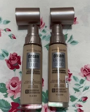 2~Maybelline Dream Radiant Liquid Foundation 10 Porcelain Ivory Retired READ