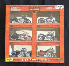 Maisto 1:18 Harley Davidson Collection 3 Diecast Motorcycle Set Unopened Box