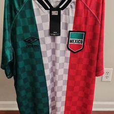 Umbro Mexico National Team Soccer Jersey Shirt - Green White Red MEDIUM