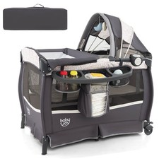 4 in 1 Portable Pack and Play Baby Nursery Center w/Bassinet Adjustable Canopy