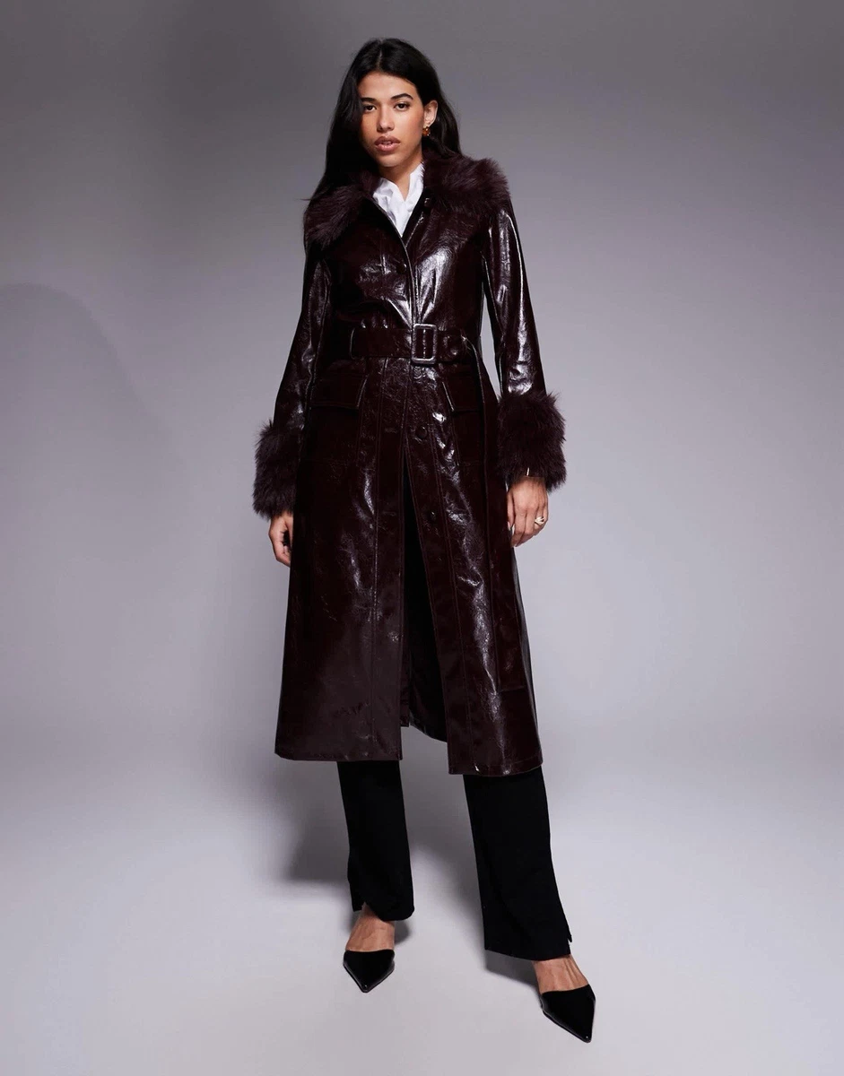 Faux Fur Trench Coats for Women for sale - eBay