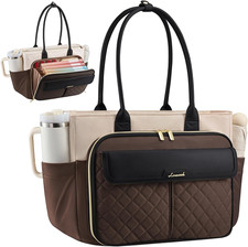 LOVEVOOK Teacher Tote Bag for Women, Laptop Bag Briefcase with Accordion File Po