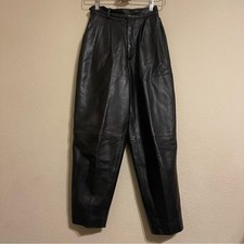 Vintage  100 leather trousers Black pants Size 4