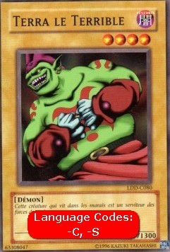 YuGiOh Terra the Terrible (V.2) LDD-SP080 Common Spanisch NM 1st