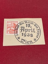 SUDETENLAND 1938 - Souvenir de l'Anschluss  10 AVRIL 1938 sur timbre 1932