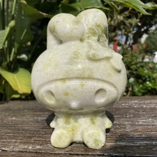 6.6LB 6.8" Natural Xiuyan Jade MY MELODY Quartz Crystal Carving Reiki Gift