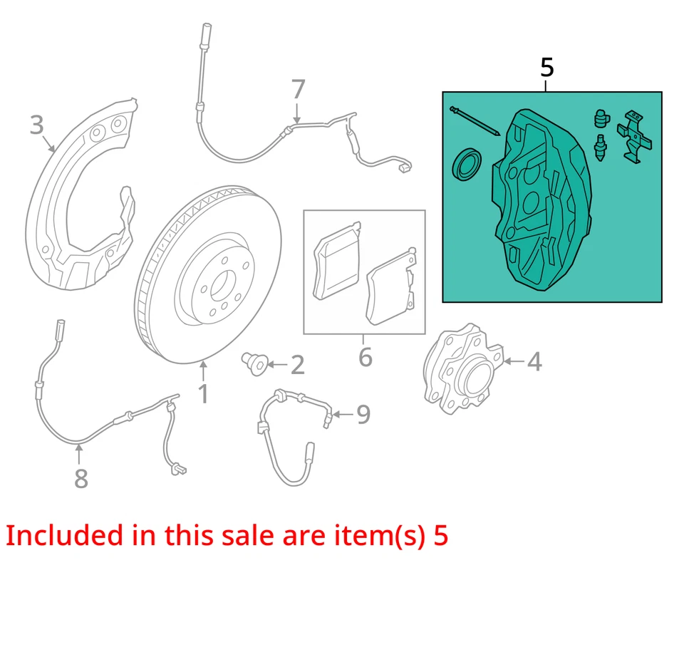 BMW 740I 2017-2019 pinza de freno delantera derecha M-Sport OEM Foto 3 de 4