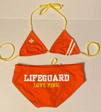 Vintage Victoria's Secret 2006 PINK Y2K Boyshort Lifeguard Swim Bikini set S NWT